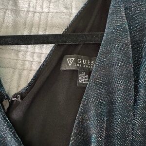 Guess shimmer blue teal dress